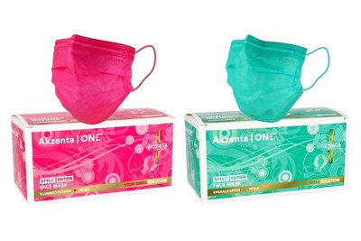 Maseczki z gumką 4 warstwowe 50 szt. AKZENTA - medyczna zieleń