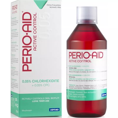 PERIO AID ACTIVE CONTROL płyn do jamy ustnej z chlorheksydyną 0,05% 500ml