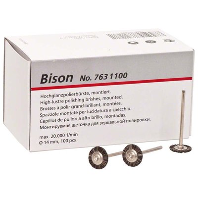 Bison leštící kartáčky 14mm, 100ks