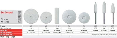 Edenta Lab Exa Cerapol - leštiace nástroje na keramiku - 12 ks