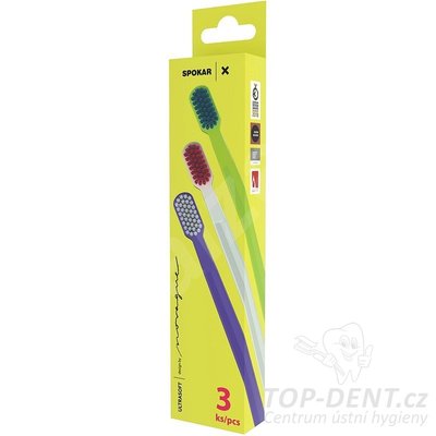 Spokar X 3429 Ultra soft 3- pack, zubní kartáček