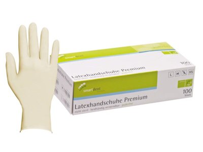 Rukavice Smart LATEX 100ks, přírodní Premium, vel. S