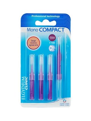 Elgydium Mono Compact Violet mezizubní kartáček 4 ks