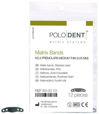 Matrix Bands No. 4 Premolars Medium Thin 0,05 mm