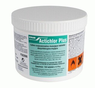Actichlor Plus tabletki do mycia i dezynfekcji powierzchni 150szt x4,1g (6op/kart)