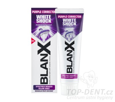 BlanX White Shock Purple bělící dvoubarevná zubní pasta , 75ml