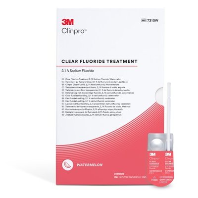 3M™ Clinpro™ Clear Fluoride Treatment, Single-Use 100 L-Pop™, příchuť meloun