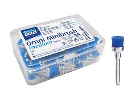 Omni Minibrush - Packung 100 Stück Nylonborsten hart, weiß