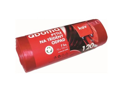 Q-pytle na tříděný odpad KOV LD 60l, červené