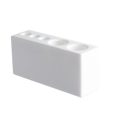 Stojánek na zubní a mezizubní kartáčky – bílý