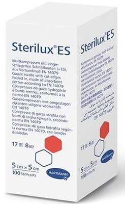 Sterilux ES - gázové čtverce 5x5cm, nesterilní