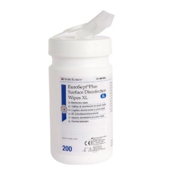 HS-EuroSept Xtra Surface Dezinfekční ubrousky s alkoholem s vůní lemon, dóza, velikost S (20 x 22 cm) 200 ks