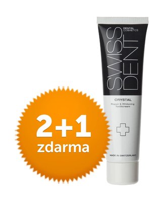 SWISSDENT Crystal 100 ml 2+1 ZDARMA