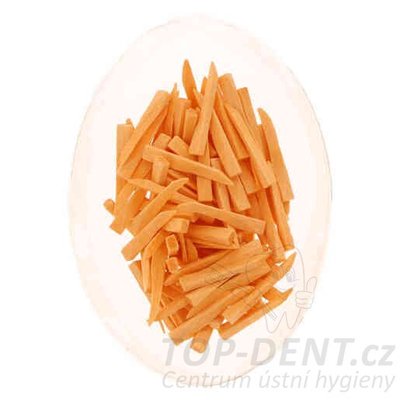 PURE dřevěné klínky 11 x 1,5 x 1,3 mm (oranžové), 100ks