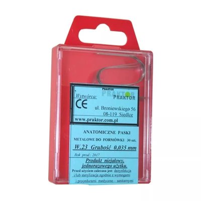 Paski do formówki tłoczone Praktor 30szt Grubość pasków 0,035 mm - Wybierz typ:: 21 Grubość 0,035 mm