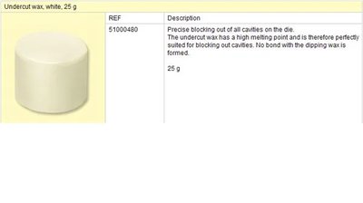 Vosk vyrovnávací bílý 25g