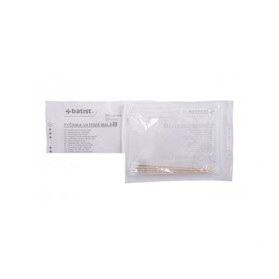 Vatové tyčinky malá hlavička, 15 cm, sterilní, 5 ks