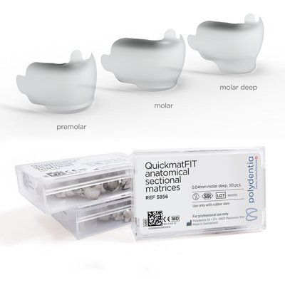 QuickmatFIT anatomické matrice - Polydentia - Premolár 0.04mm 100 ks