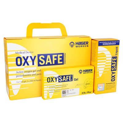 OXYSAFE Professional (1 ml x 3 szt. + 250 ml x 3 szt.) Hager