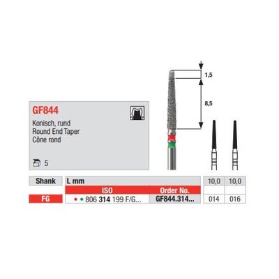 Diamant TwoGrit FG GF844.014 (5ks/bal)
