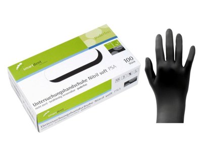 Rukavice Smart NITRIL 100ks, černé, vel. XS