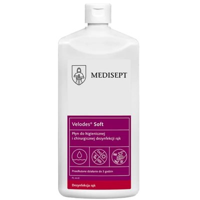 Medisept Velodes Soft 500ml higienicznej i chirurgicznej do dezynfekcji rąk