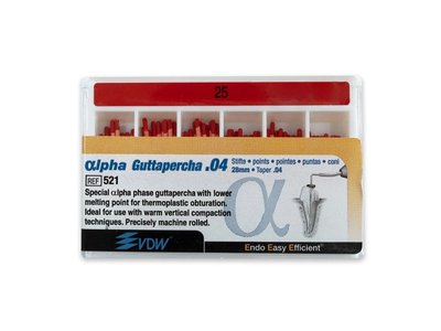 Alpha gutaperčové čepy 25/.04, 60ks