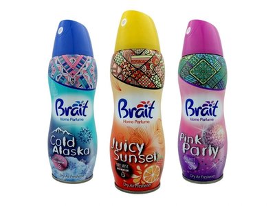 Osvěžovač vzduchu BRAIT, suchý sprej 300ml