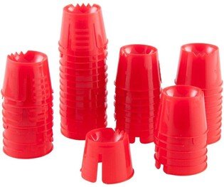 ORBIS Kieliszki jednorazowe czerwone 50szt. plastikowe