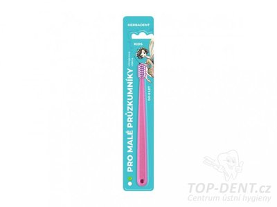Herbadent KIDS zubní kartáček ultrajemná vlákna (růžový), 1 ks