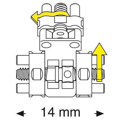 Šroub vícesekt. Bertoni 14 mm 1 ks, 2 aktiv. body