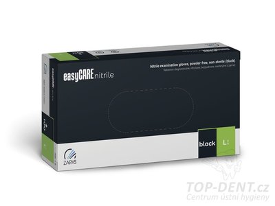 Zarys easyCARE nitrilové rukavice L (7-8) černé, 100ks