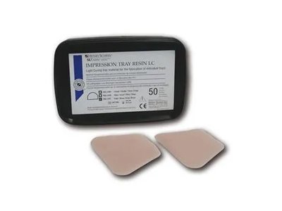 HS- Impression tray pryskyřice na lžíce růžová Horní čelist 50 ks