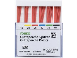 roeko Guttapercha Spitzen - Packung 100 Stück ISO 015