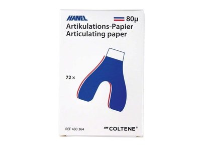 Oboustranný artikulační papír modročervený 72ks 80µ