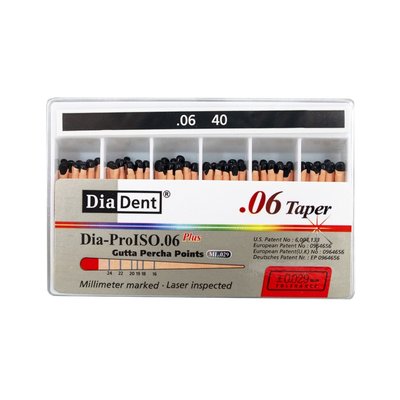 DiaDent Gutaperčové Čepy Dia-Pro ML.029 06Taper ISO40 60ks