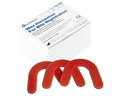 Voskové podkovy pro registraci skusu vyztužené gázou, 20ks