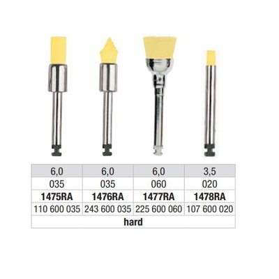 Leštící kartáček Prophylaxe RA žlutý 1476 10 ks