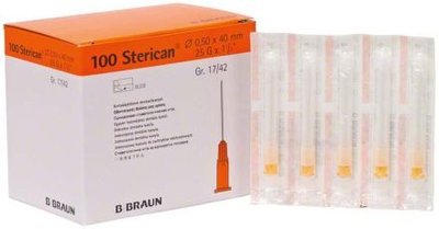 Braun Sterican - jehly 0,5x40 mm oranžové, 100ks