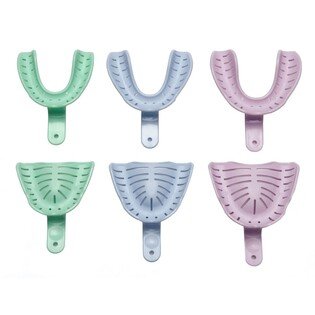 Łyżki wyciskowe TranSform bezzębie mix 12szt w op Po 2 szt. w rozmiarach 7-12