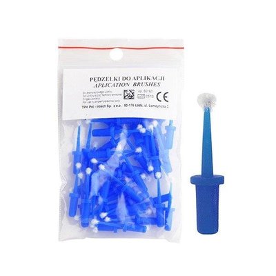 Pędzelki-puszki do bondingu Pol-Intech niebieskie 100szt /op (do montowania na uchwyt)
