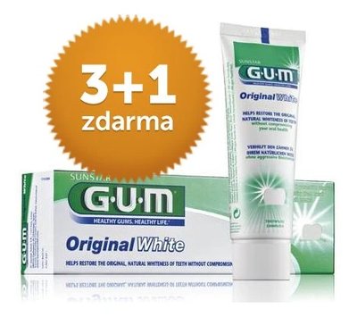 GUM Original White zubní pasta 75 ml 3+1 ZDARMA