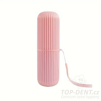Cestovní pouzdro na zubní kartáček a pastu (sv. růžové), 1 ks