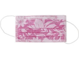 Monoart® Mundschutz Flower - Spenderbox 50 Stück mit Gummizug, lila