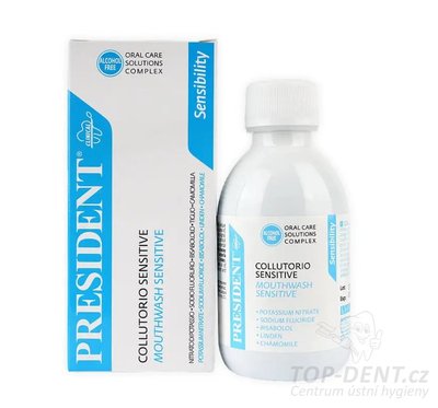 PresiDENT Sensitive ústní voda, 200 ml