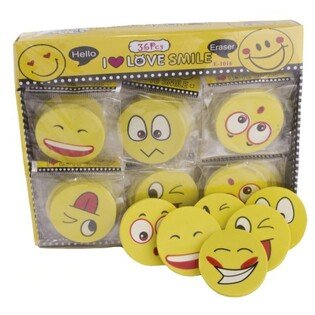 Zabawki BADER gumka śmieszek 36szt./op SMILEY RUBBER