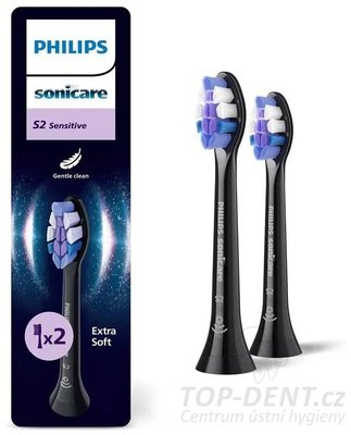 Philips Sonicare S2 Sensitive Standard BLACK HX6052/88, 2ks