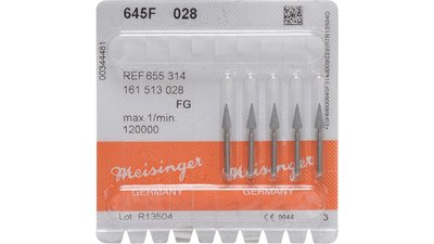 Keramische Schleifer 645 - Packung 5 Stück grün fein, FG, Figur 161, 7 mm, ISO 028