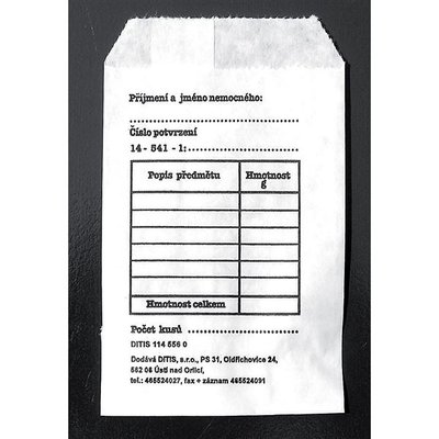 Sáček s potiskem 110x70 mm (RTG obálka)