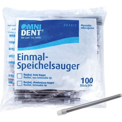 OMNIDENT Savky s Odnímatelnou Čepičkou 12,5cm Šedá 100ks 5+1 Zdarma